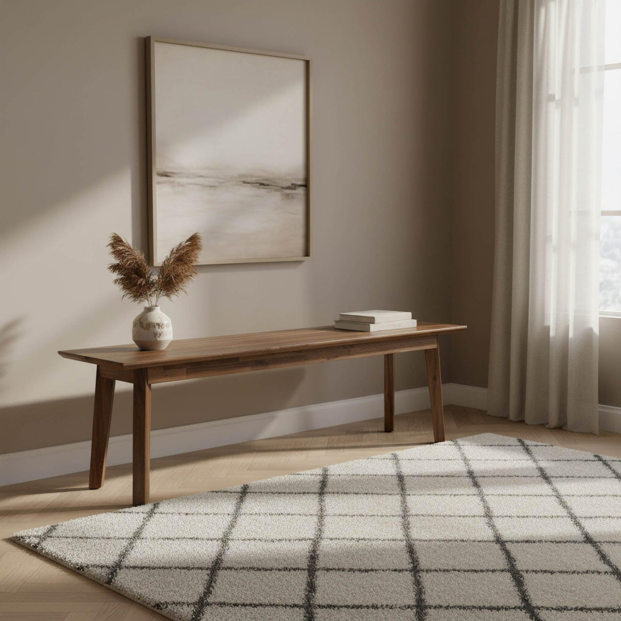 LH Home Gia Bench - Warm Pecan