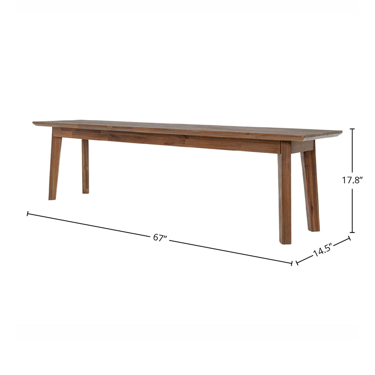 LH Home Gia Bench - Warm Pecan