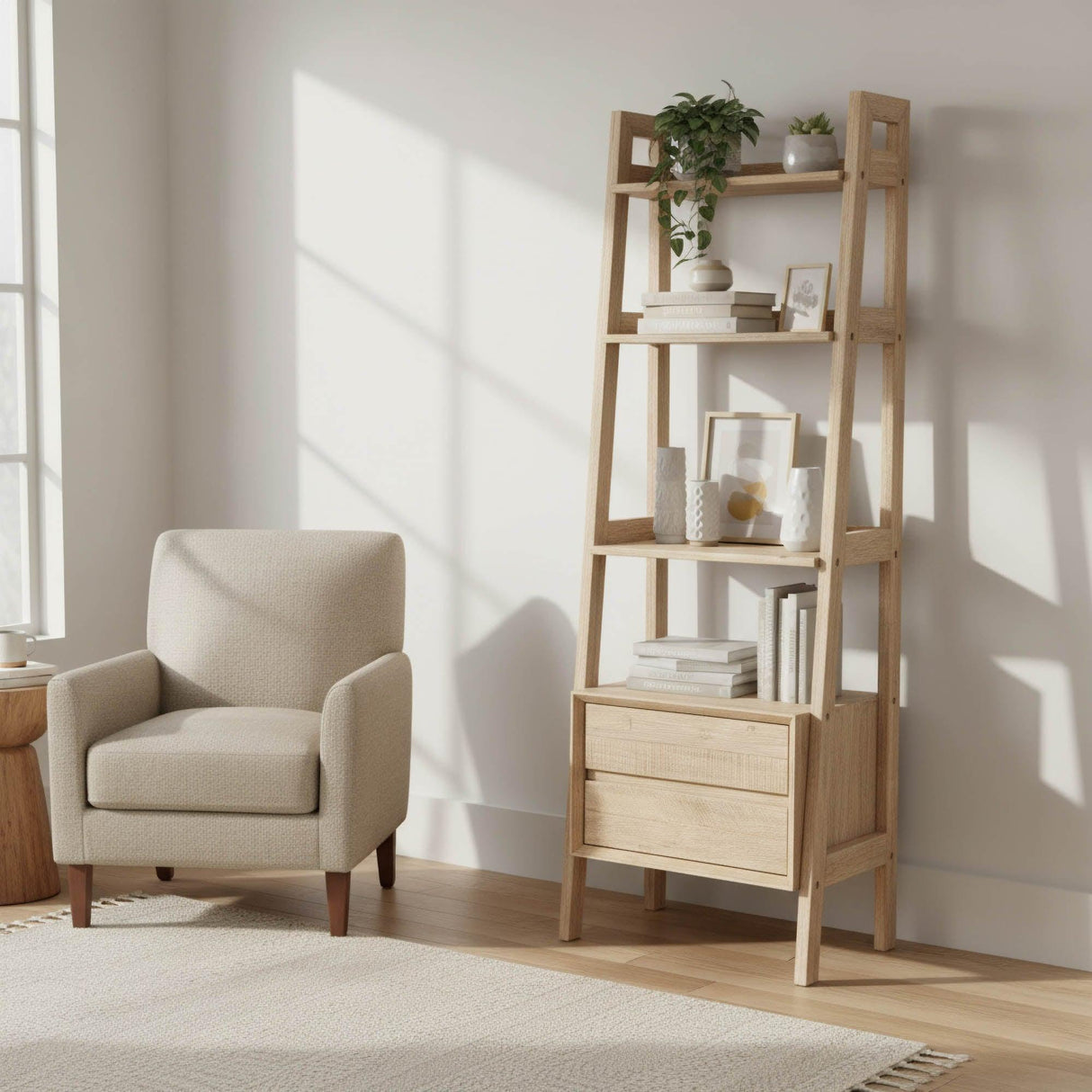 LH Home Gia Modular Bookcase - Light Driftwood