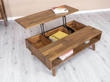 LH Home Gia Coffee Table w/ Lift Top - Warm Pecan