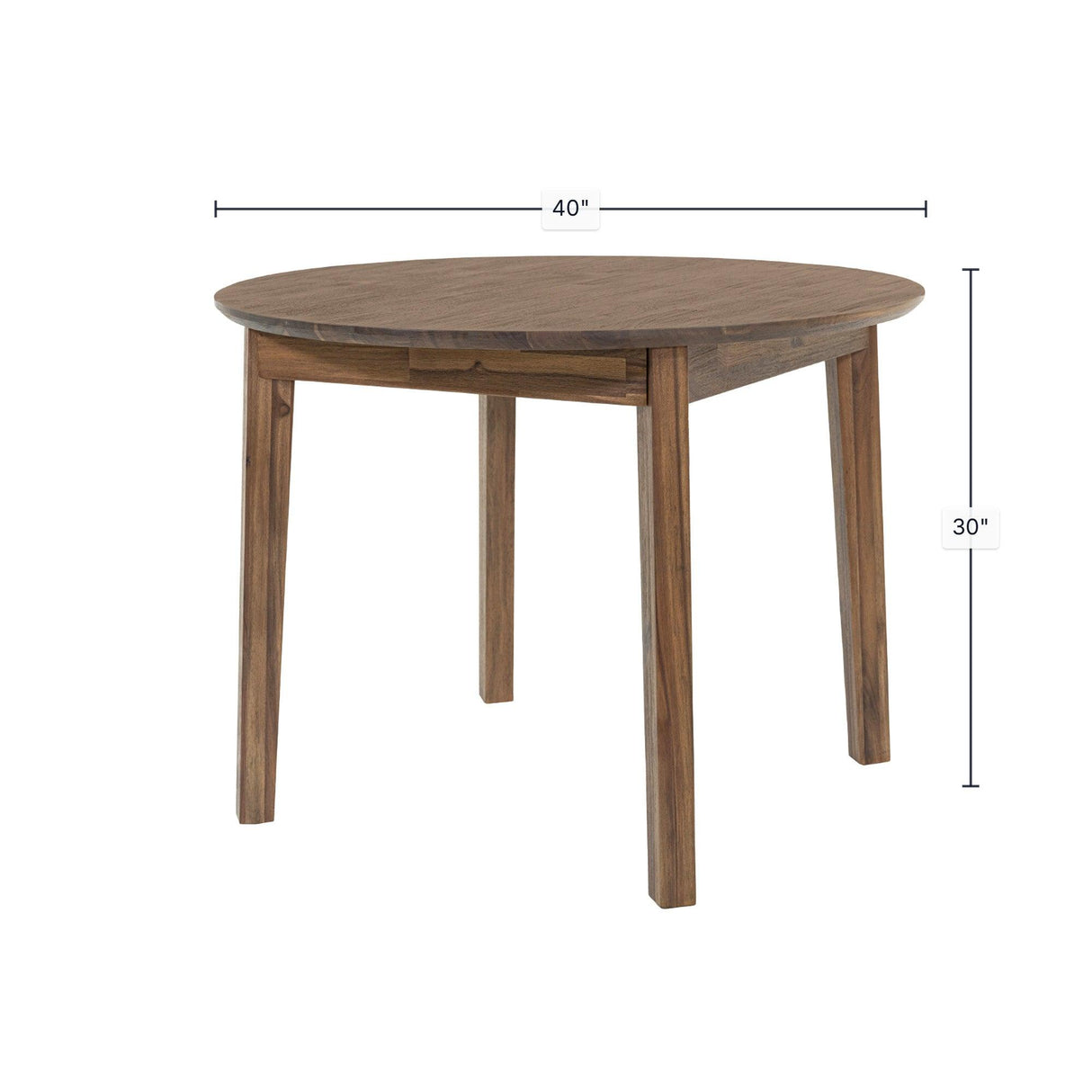 LH Home Gia Round Dining Table - Warm Pecan