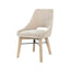 LH Home Gia Curved Dining Chair - Sand/Light Driftwood