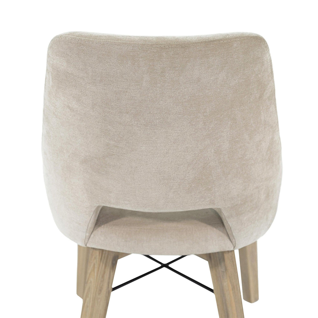 LH Home Gia Curved Dining Chair - Sand/Light Driftwood