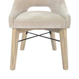 LH Home Gia Curved Dining Chair - Sand/Light Driftwood