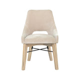 LH Home Gia Curved Dining Chair - Sand/Light Driftwood