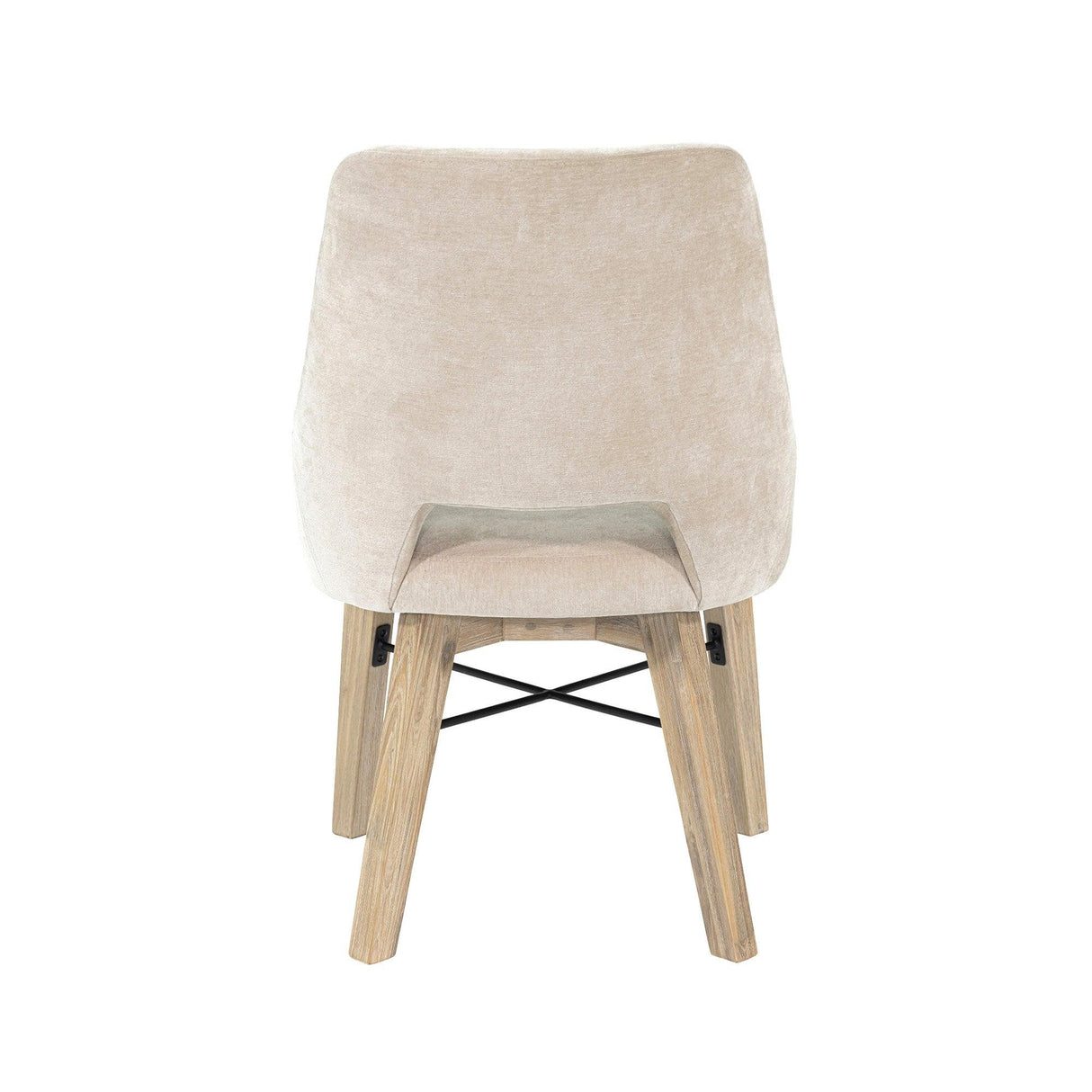 LH Home Gia Curved Dining Chair - Sand/Light Driftwood
