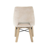 LH Home Gia Curved Dining Chair - Sand/Light Driftwood