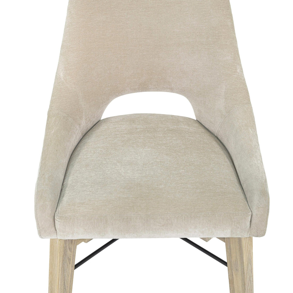 LH Home Gia Curved Dining Chair - Sand/Light Driftwood