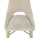 LH Home Gia Curved Dining Chair - Sand/Light Driftwood
