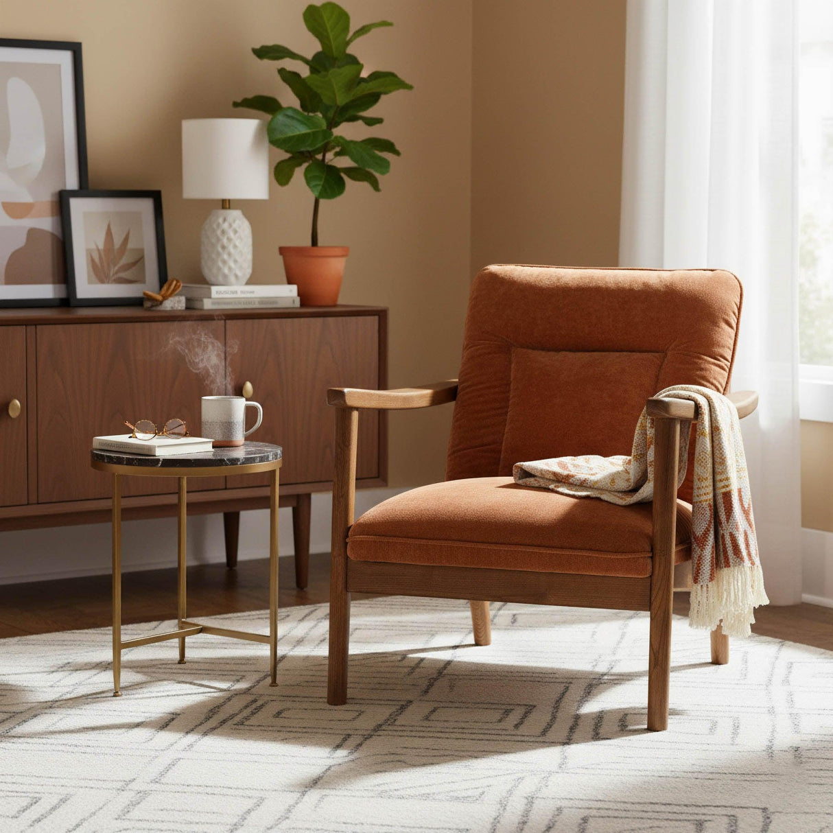 LH Home Highland Club Chair - Rust