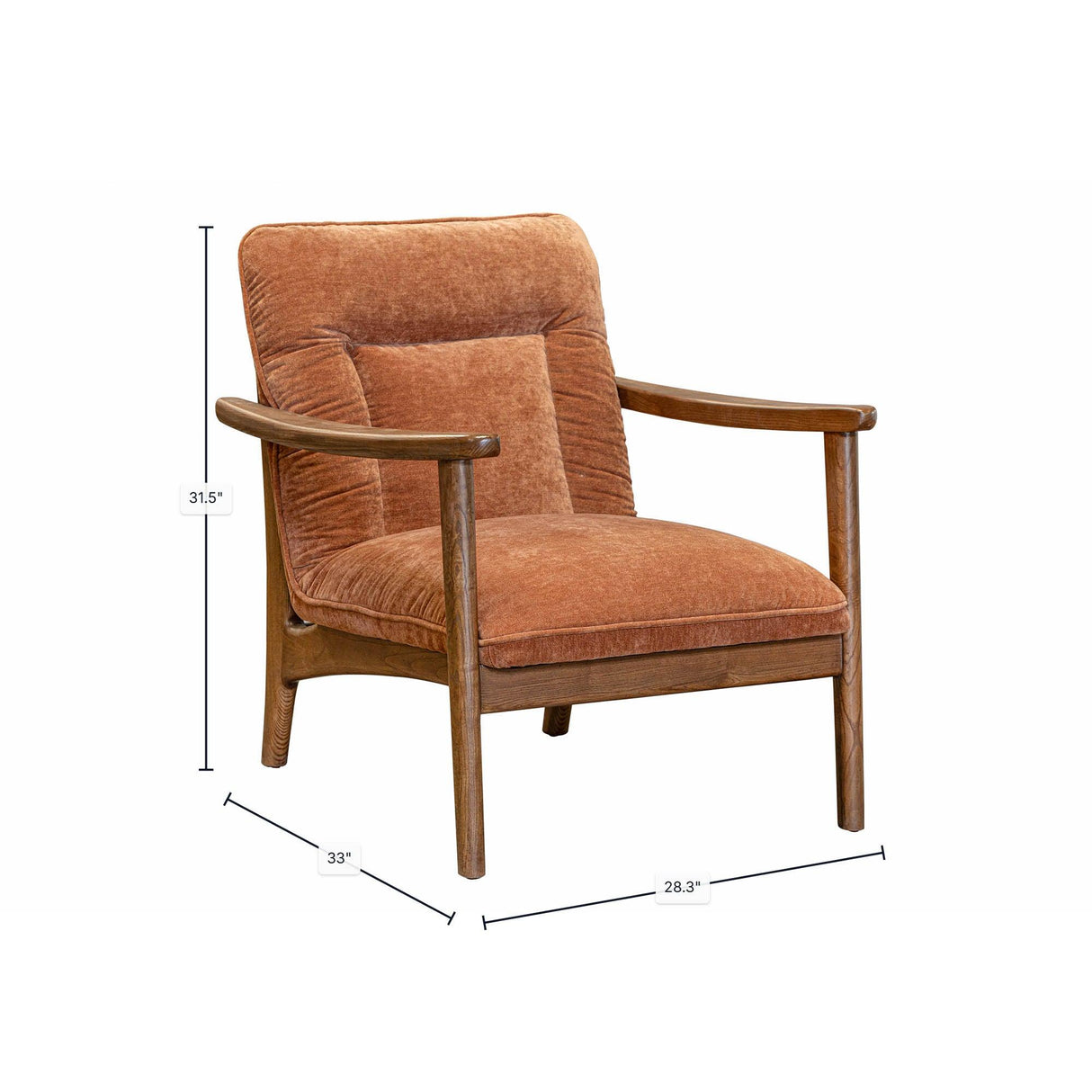 LH Home Highland Club Chair - Rust