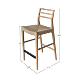 LH Home Java Bar Stool w/ 28" Seat Height - Natural