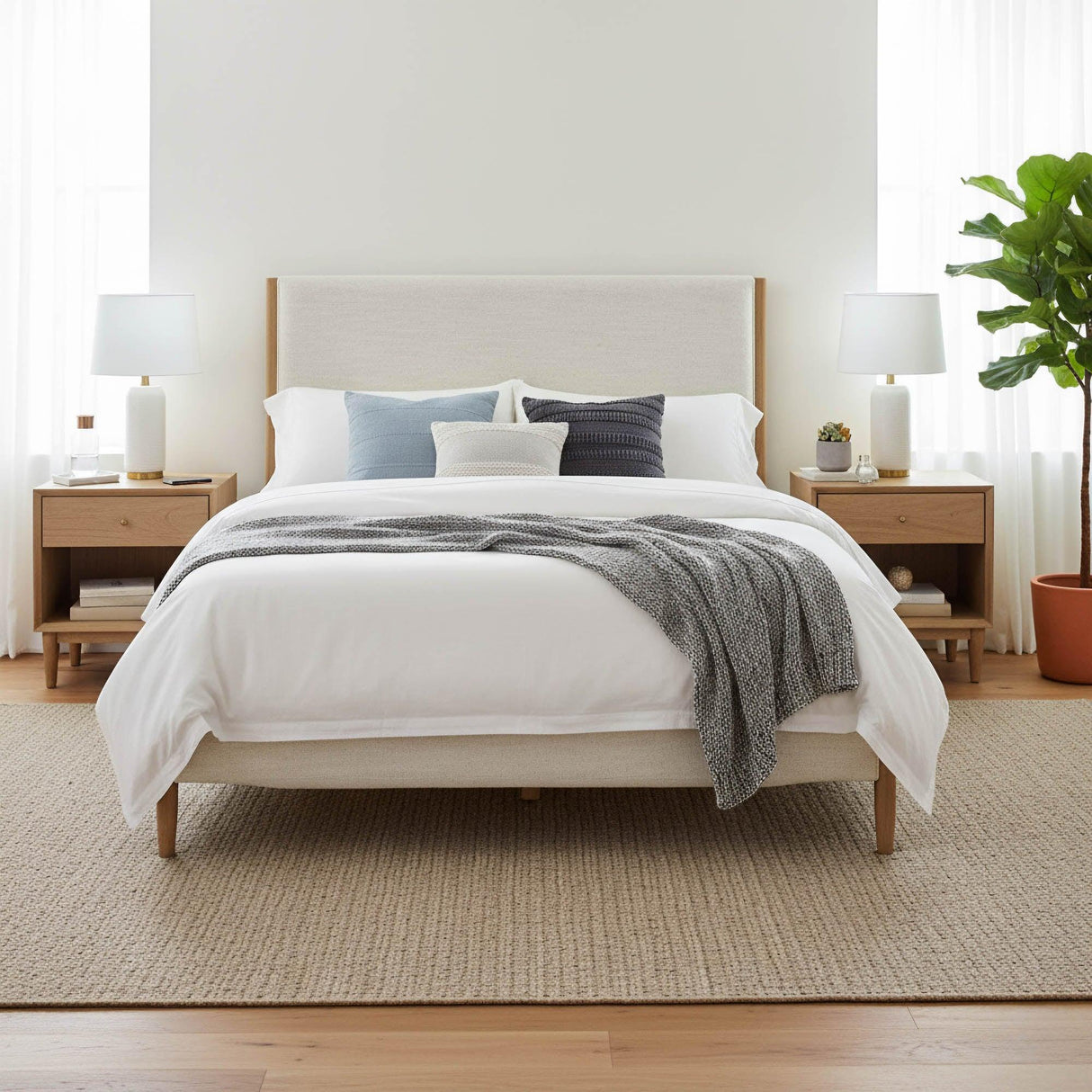 LH Home Kamelia King Bed - Sand