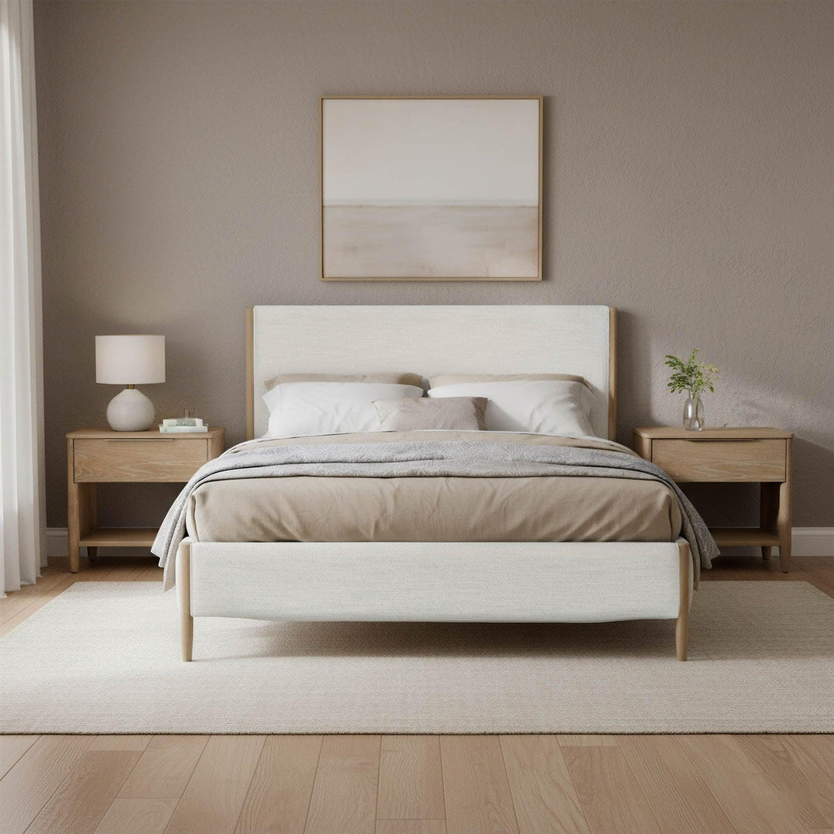 LH Home Kamelia King Bed - Sand