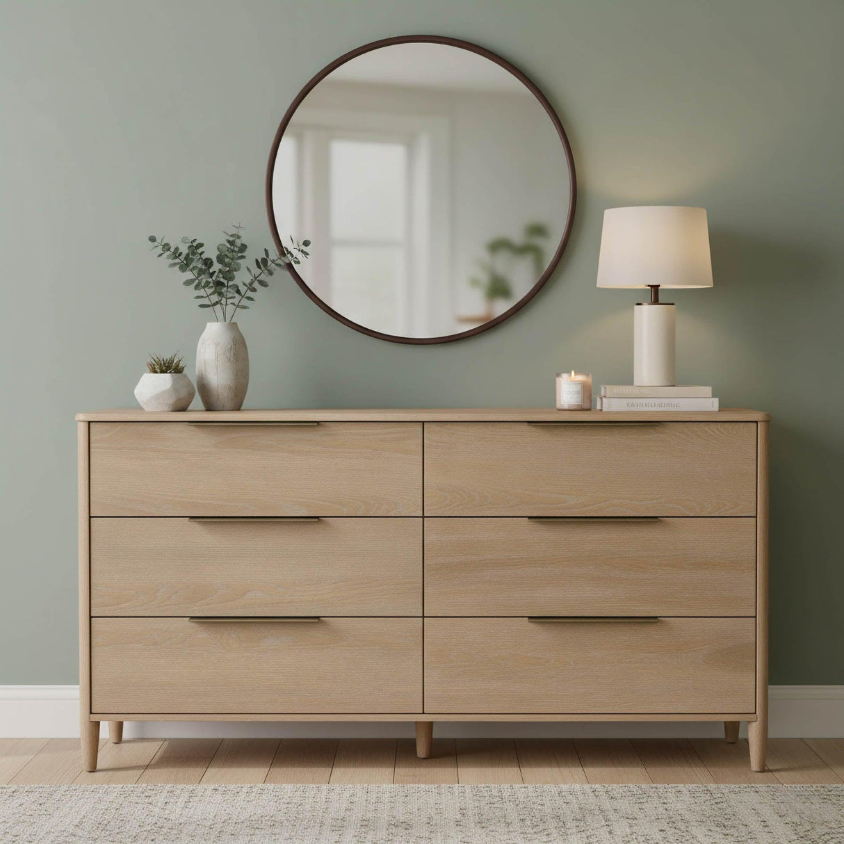 LH Home Kamelia 6 Drawer Dresser - Sand
