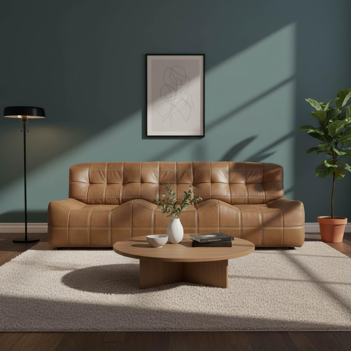 LH Home Linear Sofa - Antique Sienna