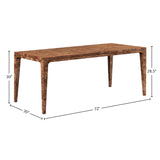 LH Home Mappa Regular Dining Table - Dark Burl
