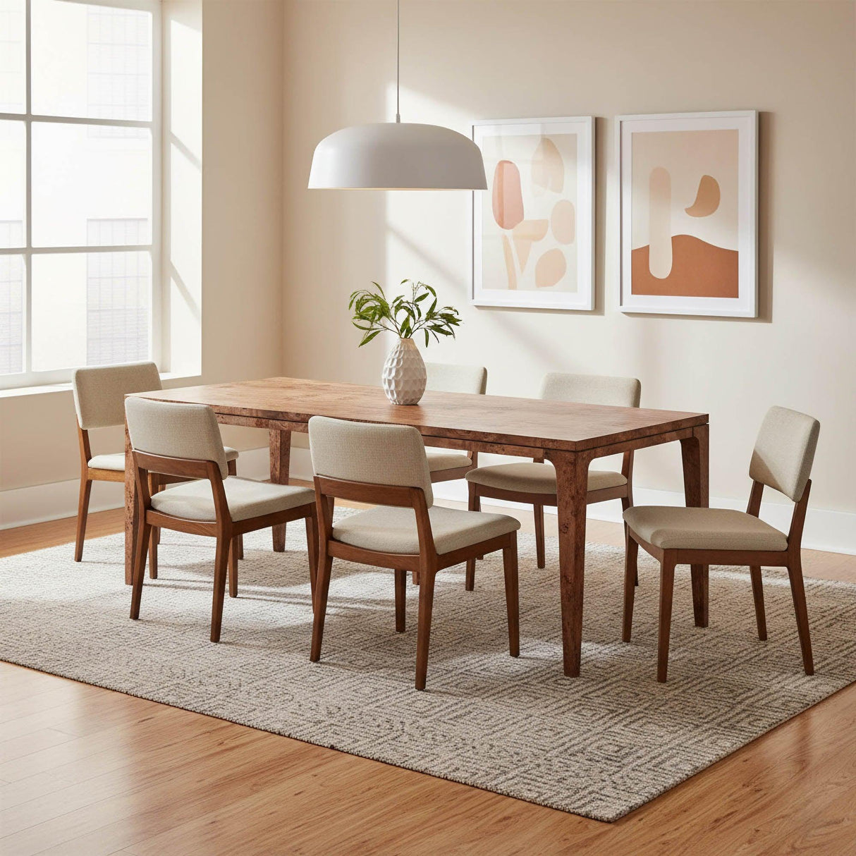 LH Home Mappa Large Dining Table - Dark Burl