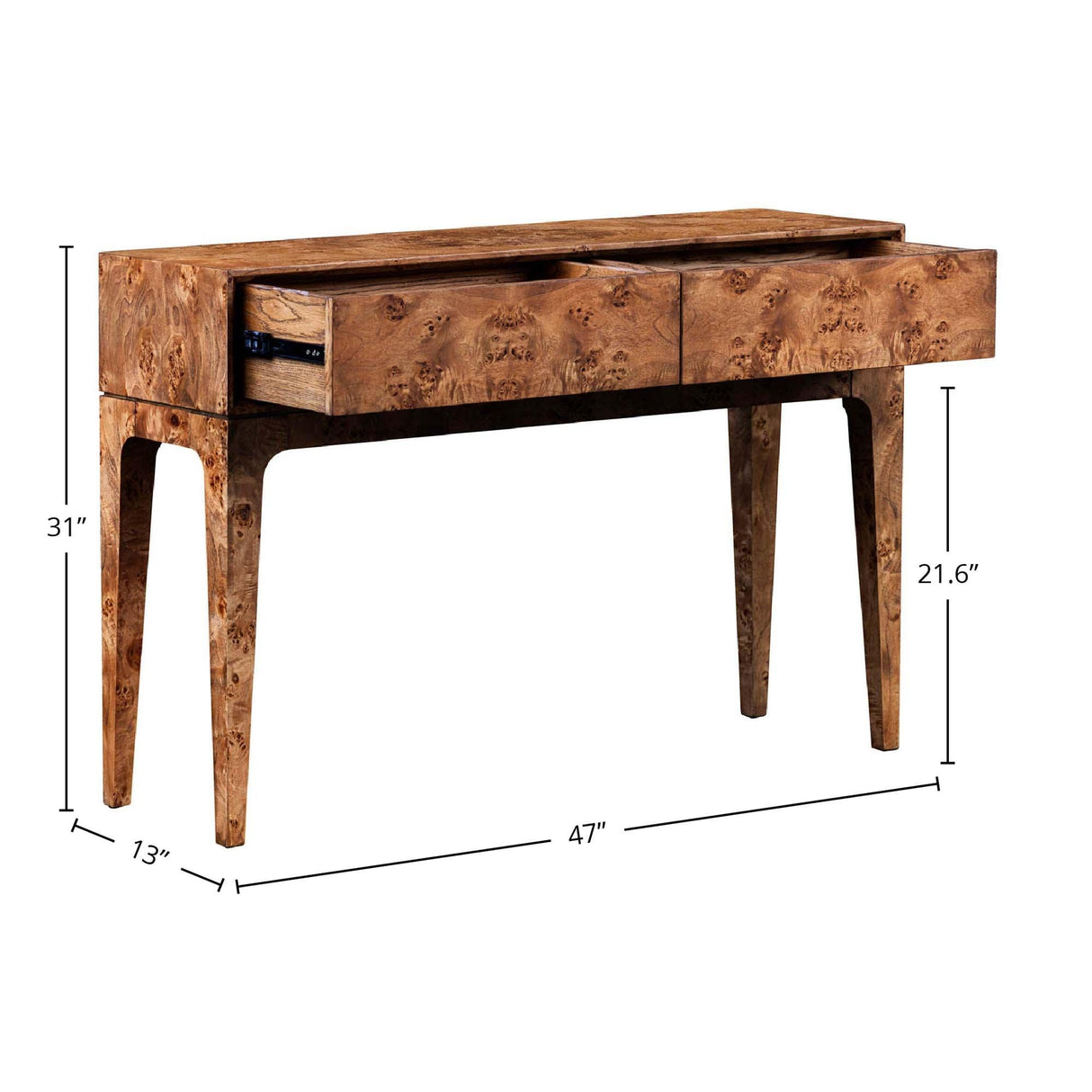 LH Home Mappa Console Table - Dark Burl