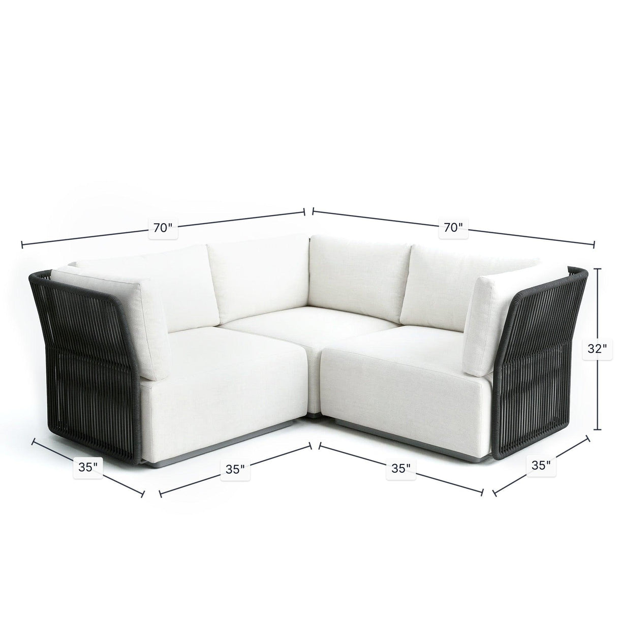 LH Home Naples Outdoor - Small Sectional