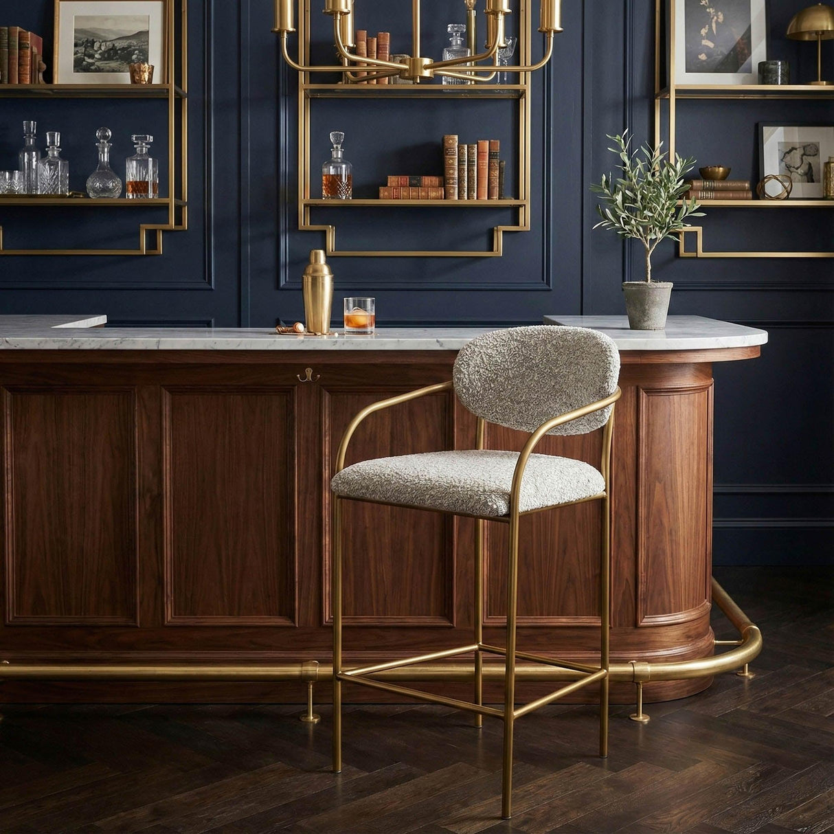 LH Home Oasis Arm Counter Stool