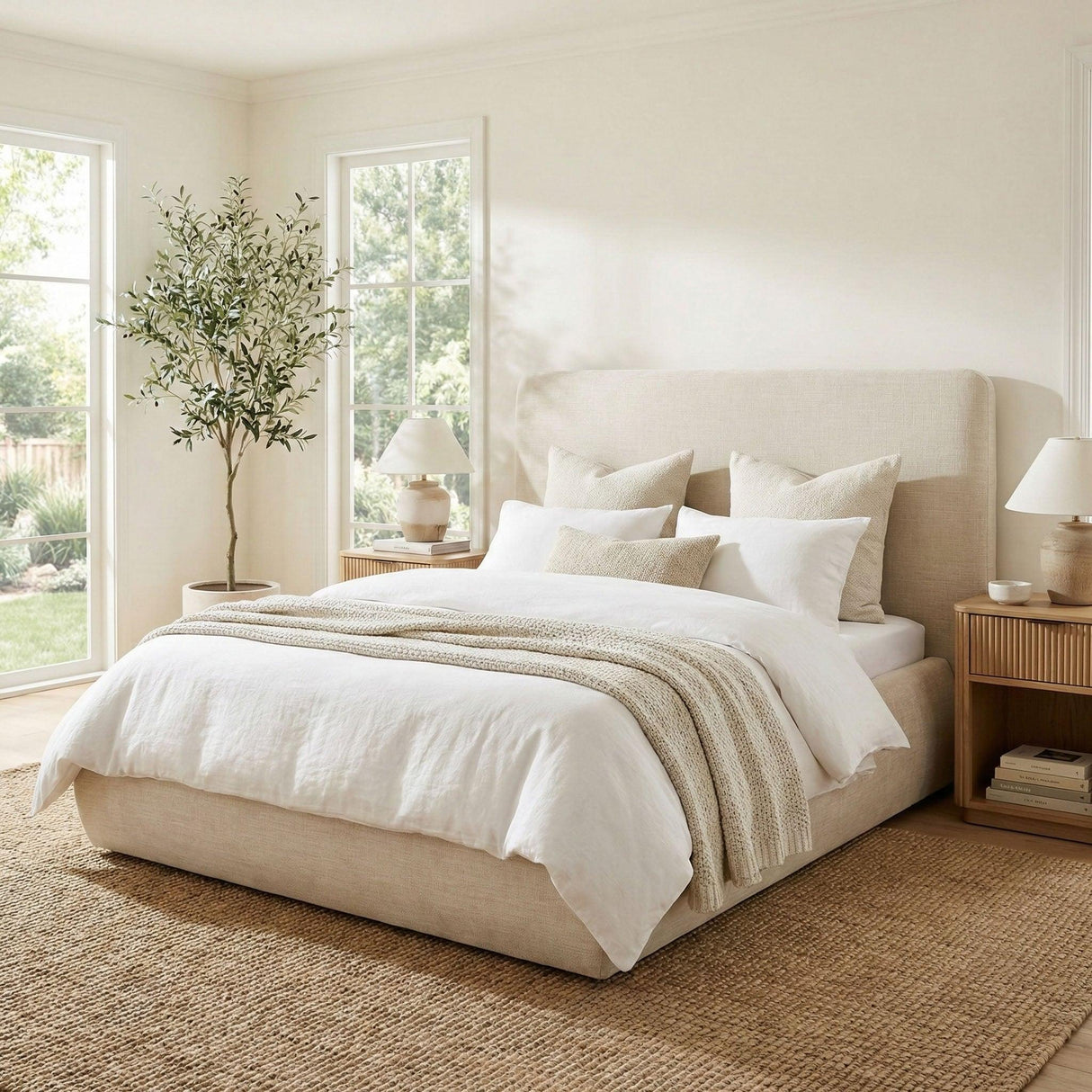 LH Home Oceana Queen Bed - Taupe