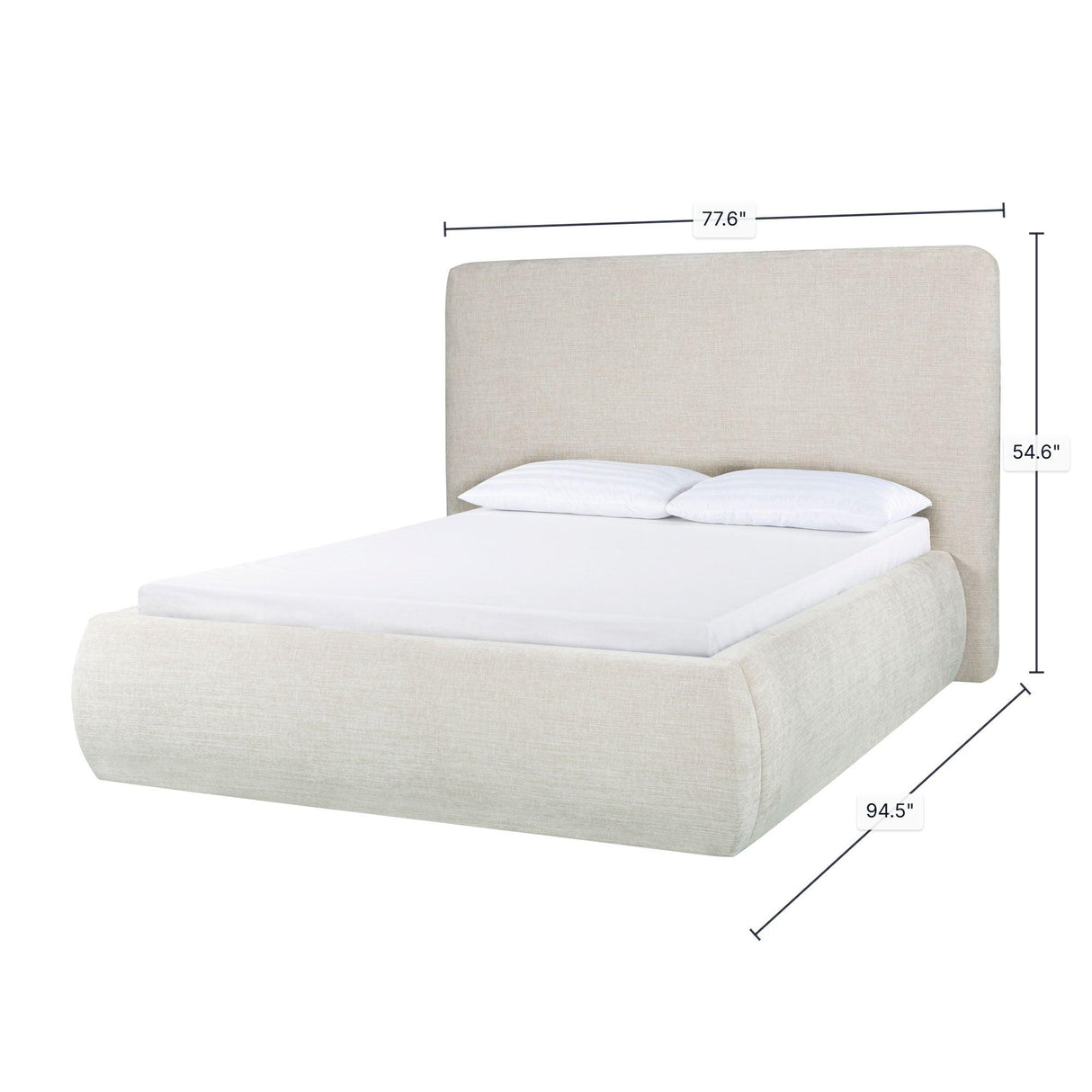 LH Home Oceana Queen Bed - Taupe