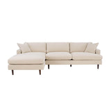 LH Home Martha Left Sectional Sofa - Beach Alabaster