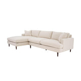 LH Home Martha Left Sectional Sofa - Beach Alabaster