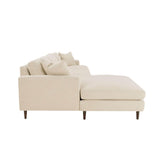 LH Home Martha Left Sectional Sofa - Beach Alabaster