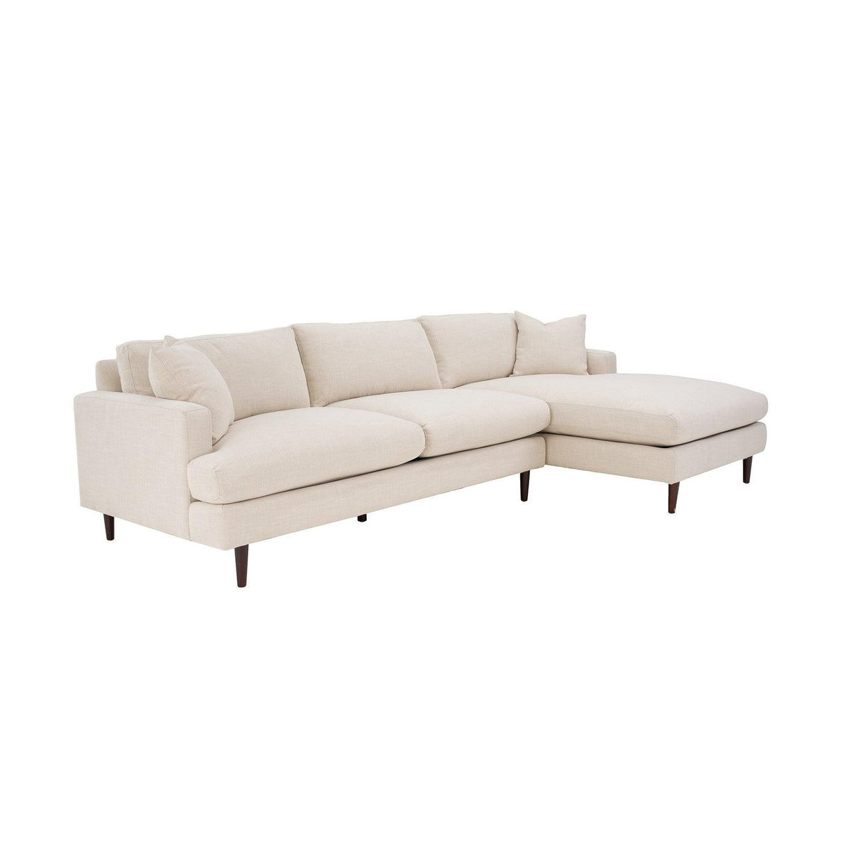 LH Home Martha Right Sectional Sofa - Beach Alabaster