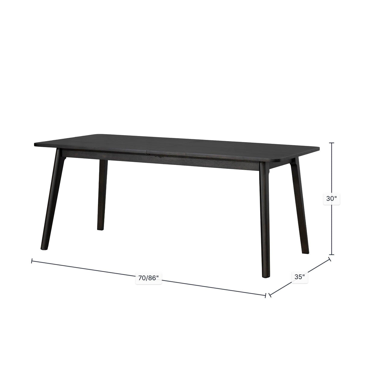 LH Home Remix Extension Dining Table (70"/86") - Antique Black