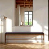 LH Home Remix Upholstered Bench - Grey