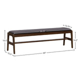 LH Home Remix Upholstered Bench - Grey