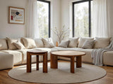 LH Home Remix Round Coffee Table - Travertine