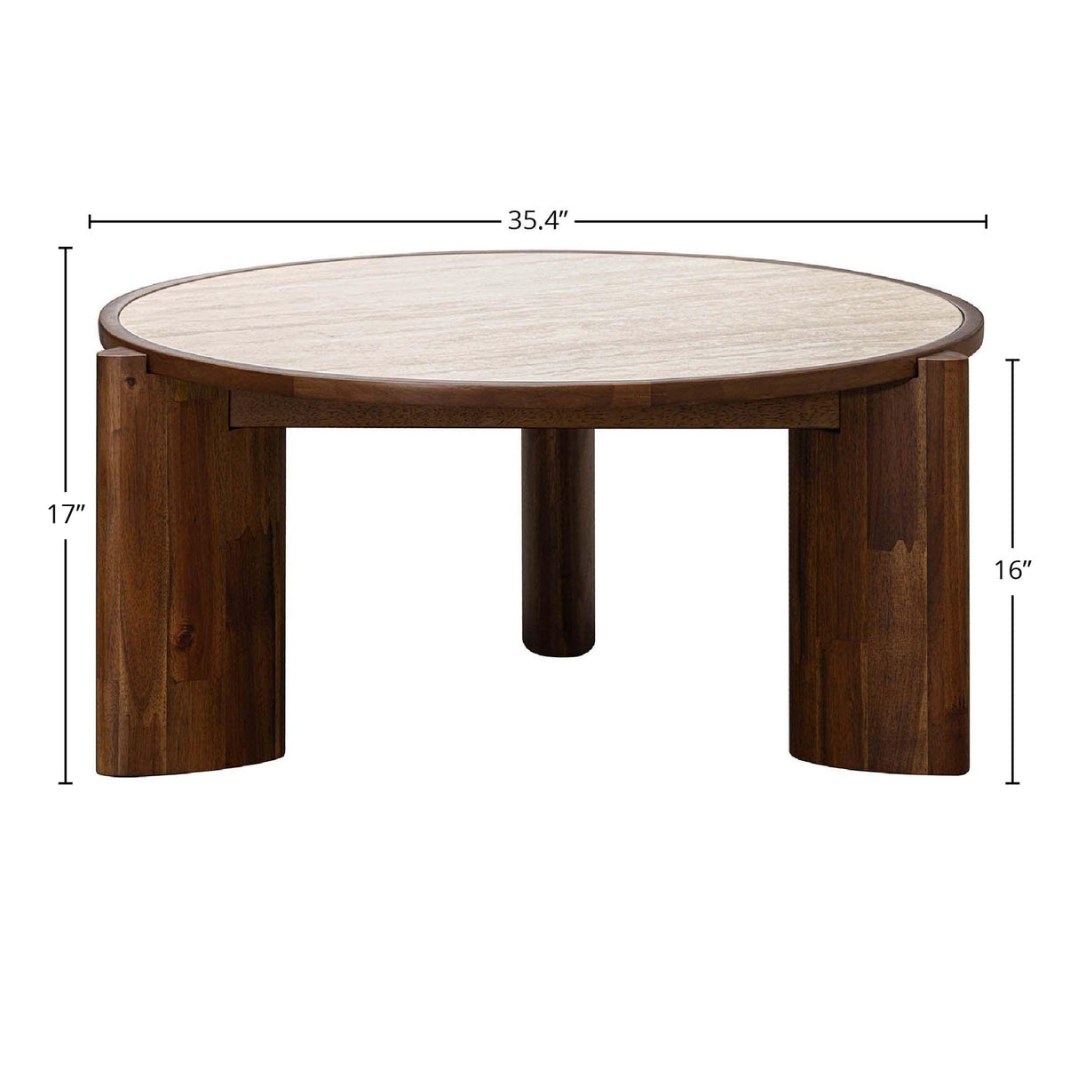 LH Home Remix Round Coffee Table - Travertine