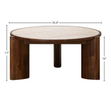 LH Home Remix Round Coffee Table - Travertine