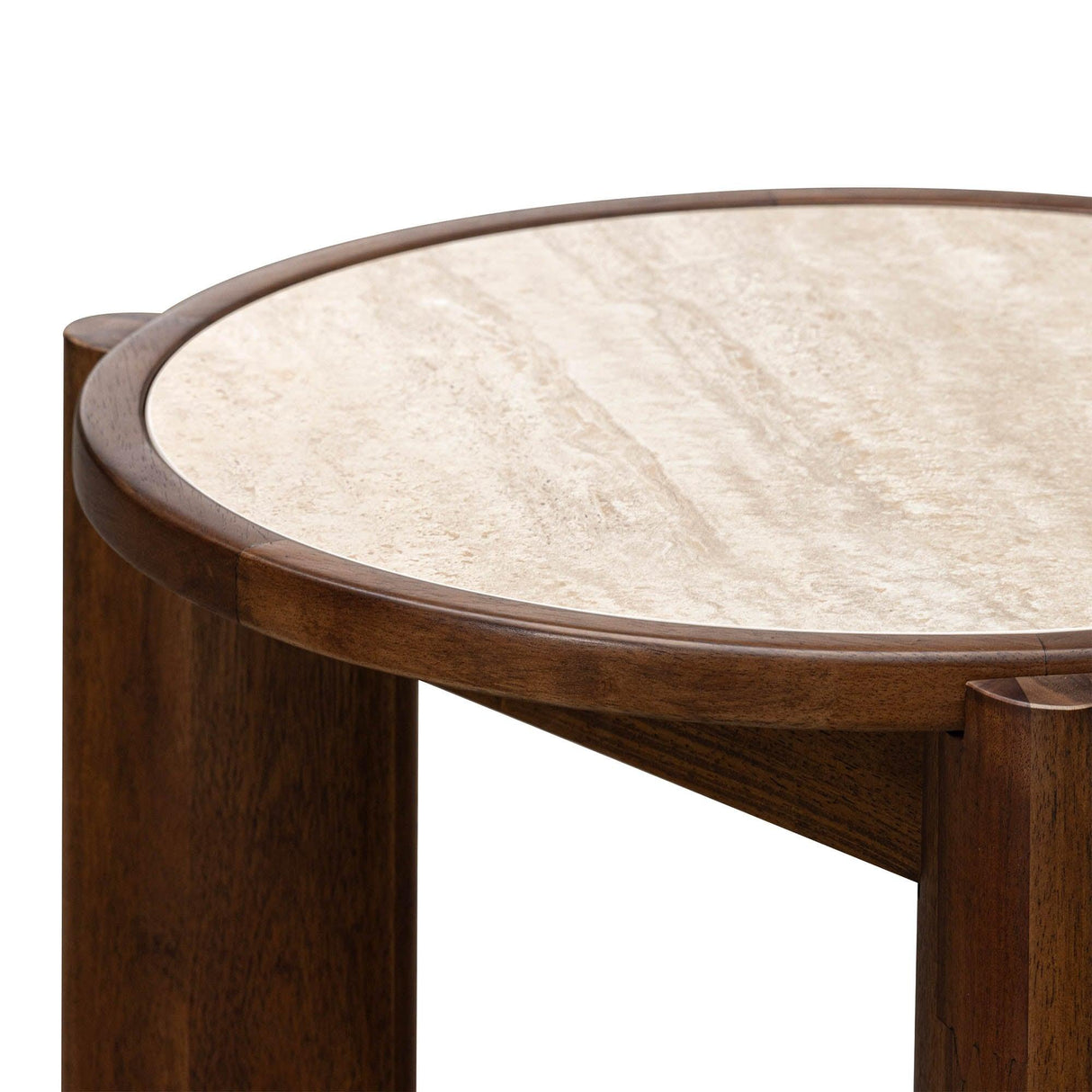 LH Home Remix Round Side Table - Travertine