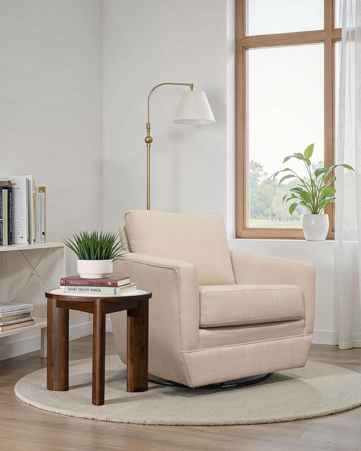 LH Home Remix Round Side Table - Travertine