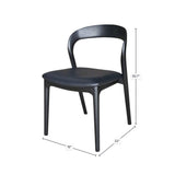 LH Home Rotondo Dining Chair - Black w/ PU Seat