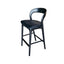 LH Home Rotondo Counter Stool - Black w/ PU Seat