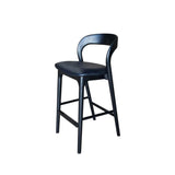 LH Home Rotondo Counter Stool - Black w/ PU Seat