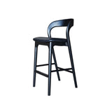 LH Home Rotondo Counter Stool - Black w/ PU Seat