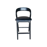 LH Home Rotondo Counter Stool - Black w/ PU Seat