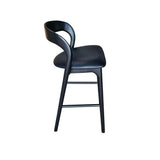 LH Home Rotondo Counter Stool - Black w/ PU Seat
