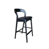 LH Home Rotondo Counter Stool - Black w/ PU Seat