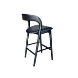 LH Home Rotondo Counter Stool - Black w/ PU Seat