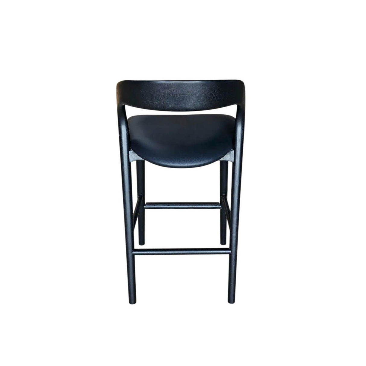 LH Home Rotondo Counter Stool - Black w/ PU Seat