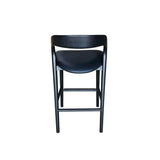 LH Home Rotondo Counter Stool - Black w/ PU Seat