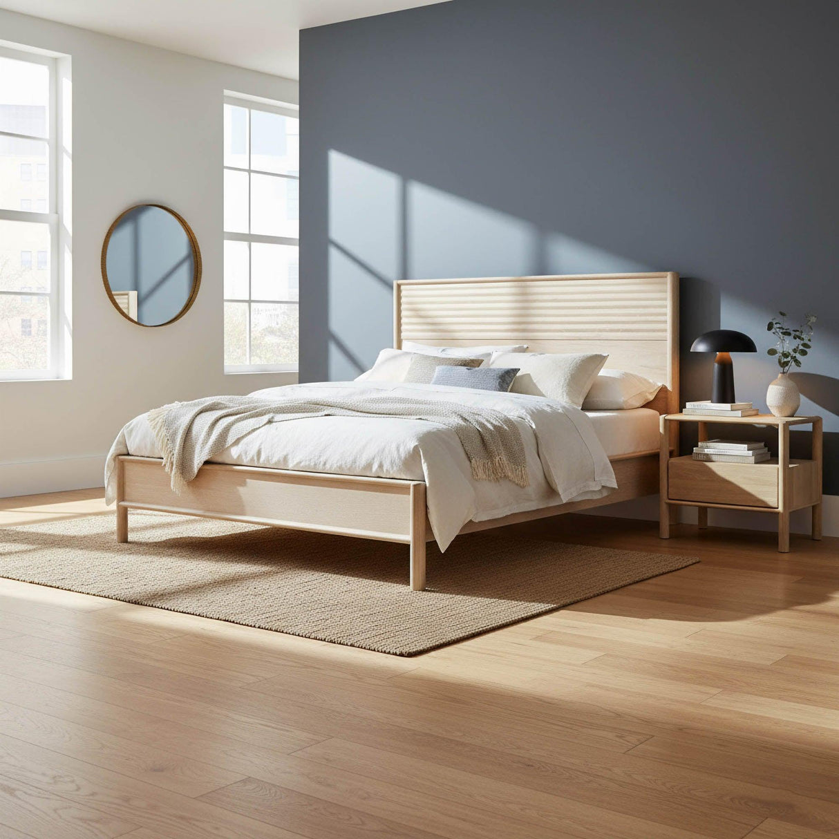 LH Home Runway Queen Bed - Light Oak